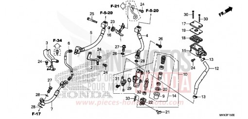 REAR BRAKE MASTER CYLINDER CB650RAK de 2019